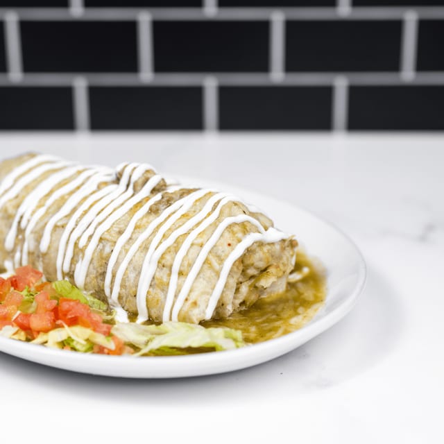 Chile Verde Wet Burrito.