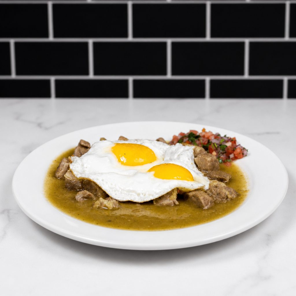 Huevos con Chile Verde.