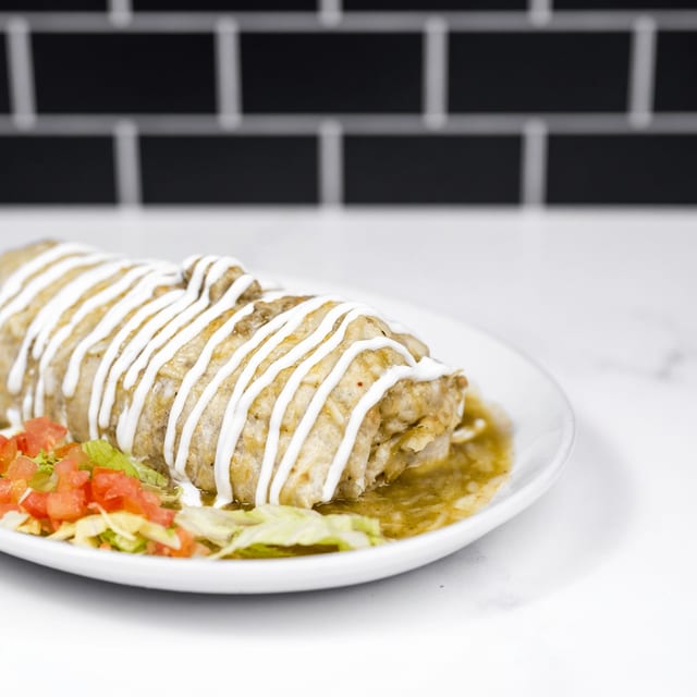 Chile Verde Wet Burrito.